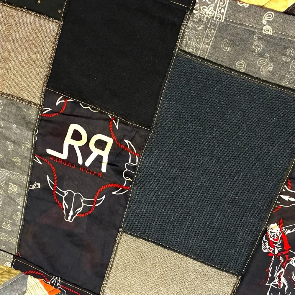 CUSTOM RRL/RL PATCHWORK SCARF (100% UPCYCLED RALPH LAUREN FABRICS)- 1 OF A KIND